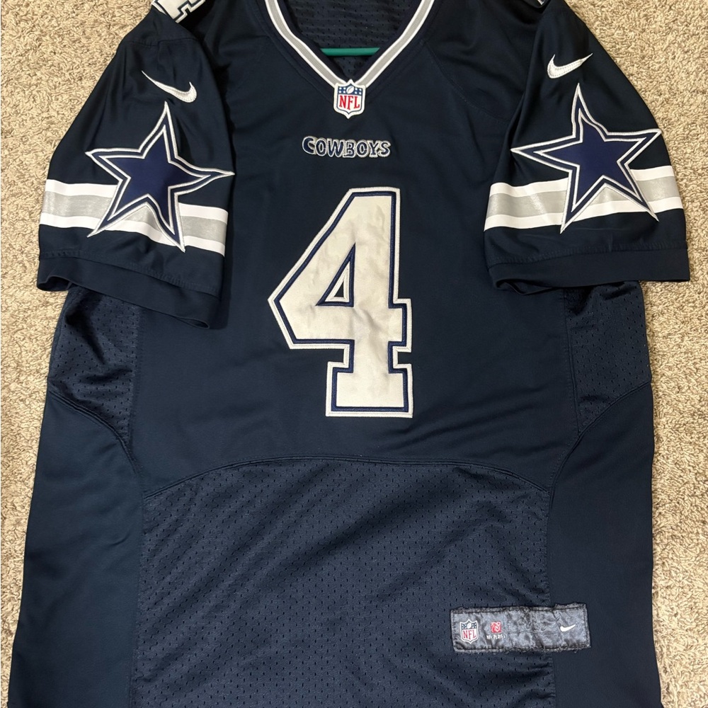 NFL Dallas Cowboys Navy Jersey with Silver Accents